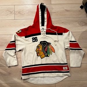 Vintage Chicago Blackhawks Old Time Hockey Hoodie Size L